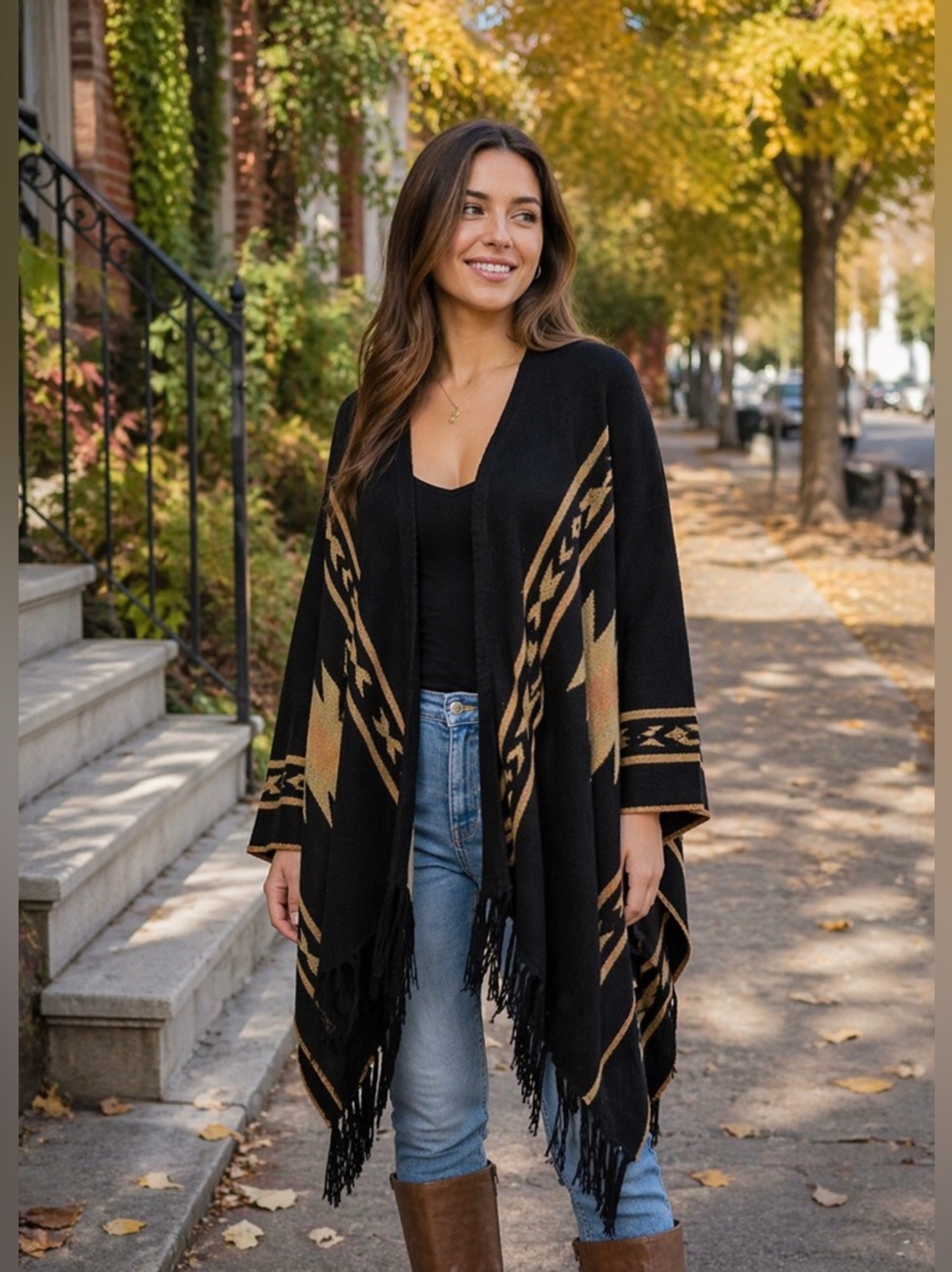 Drôle de Copine Open Cardigan Shawl Sweater